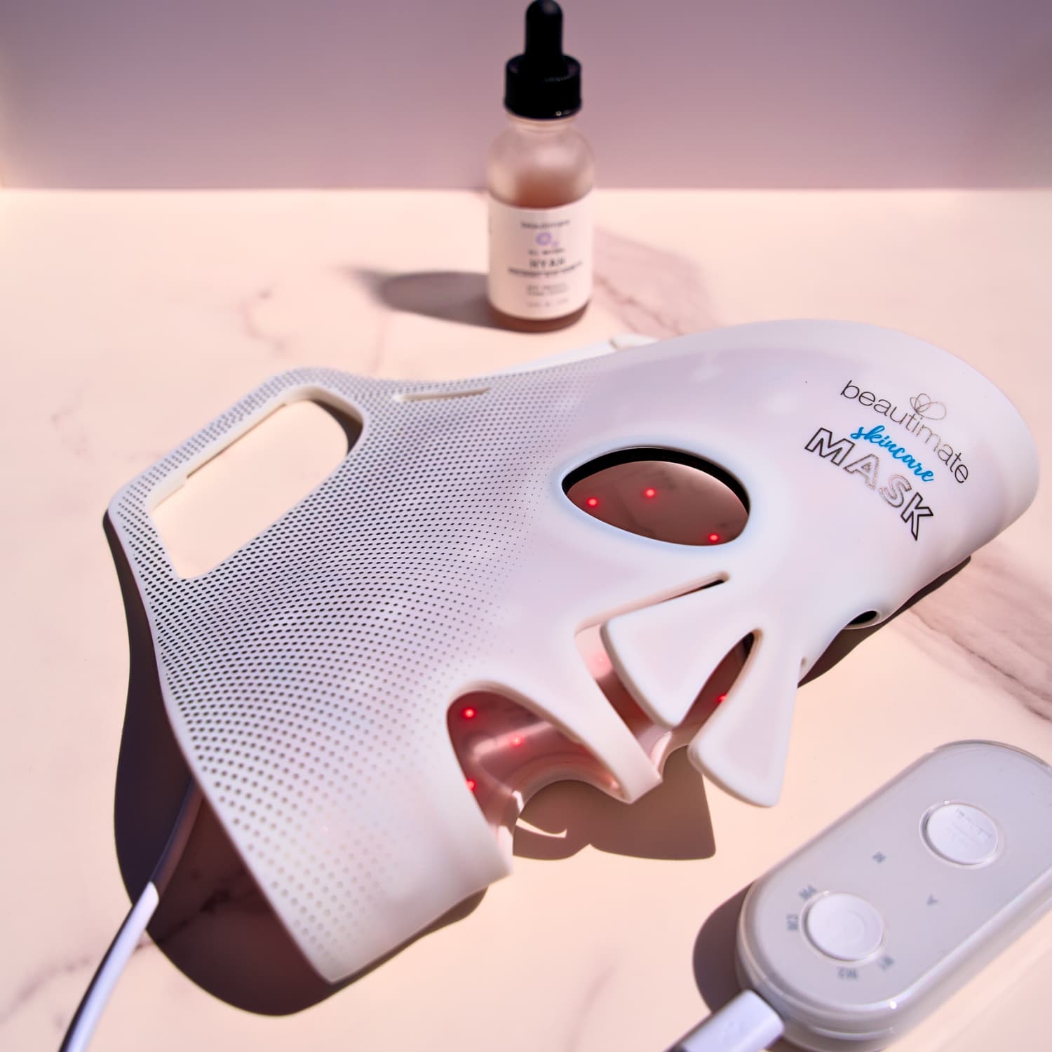 beautimate led light therapy mask and hyaluronic acid serum- hydrating due