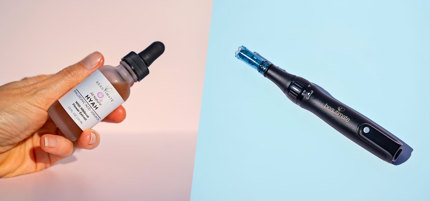 hyaluronic acid serum and microneedle pen by beautimate