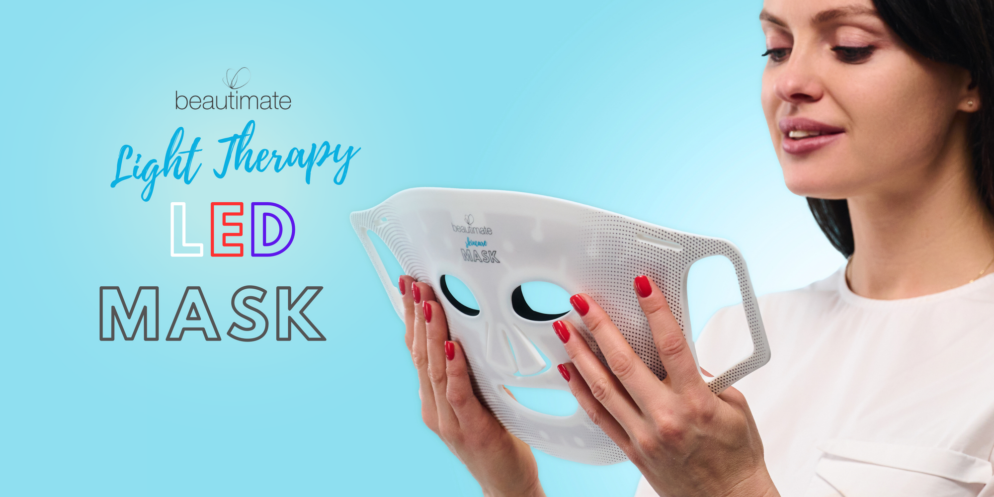 Video that shows how to use beautimate LED red, blue, infrared Therapy Light Mask