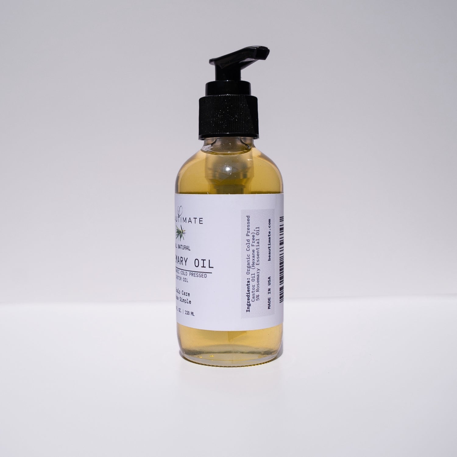 rosemary oil with organic cold pressed castor oil for scalp health