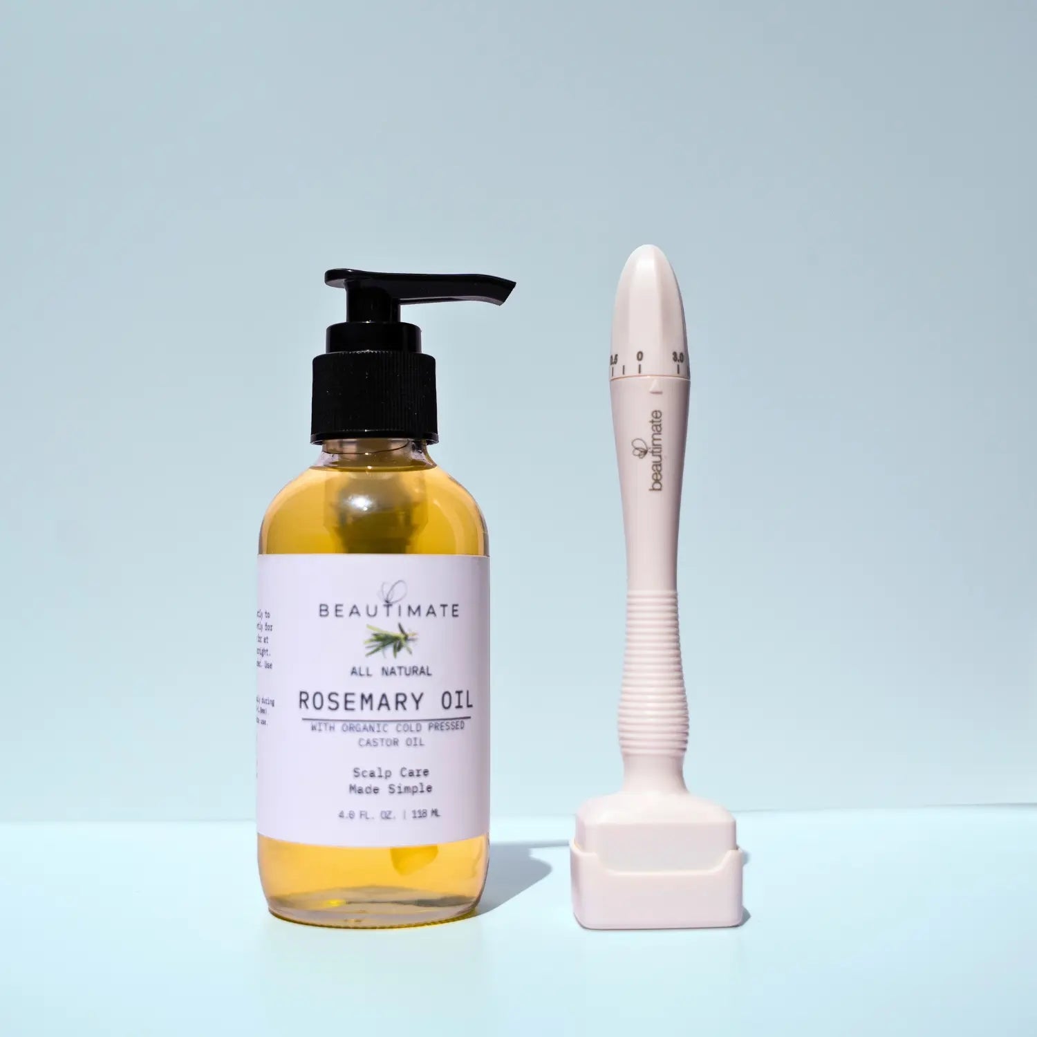 rosemary oil with derma stamp for hair growth