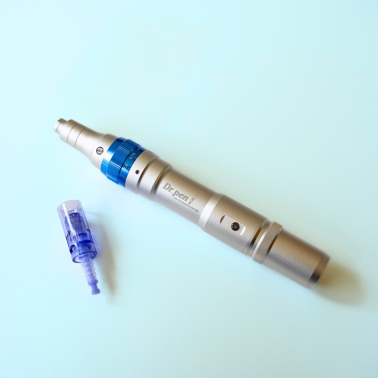 Microneedling setup with Dr. Pen A6 Microneedle pen and cartridge