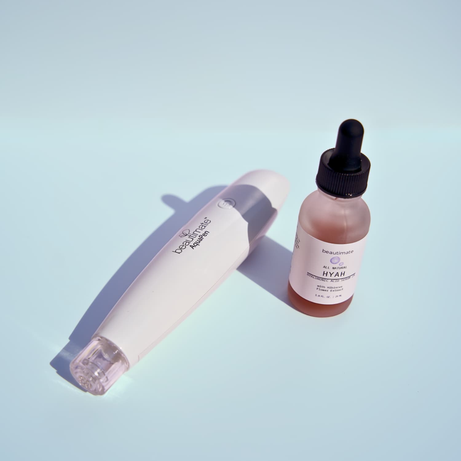 Beautimate Aqua Hydra Pen with serum cartridge for at-home microneedling