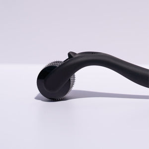 microneedle roller  for the face beard hair scalp -close up of the head 
