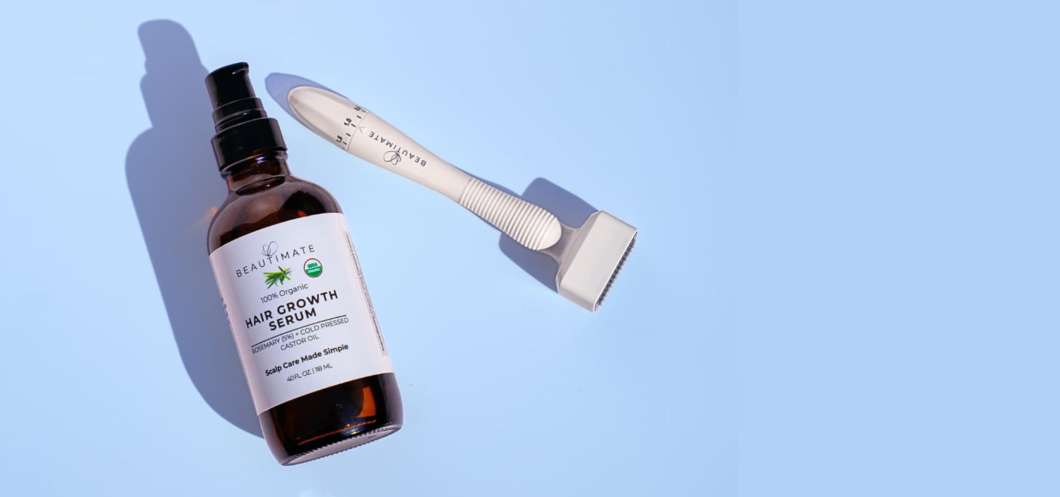 Desktop banner showing Beautimate at-home skincare devices designed for smoother skin and healthier hair.