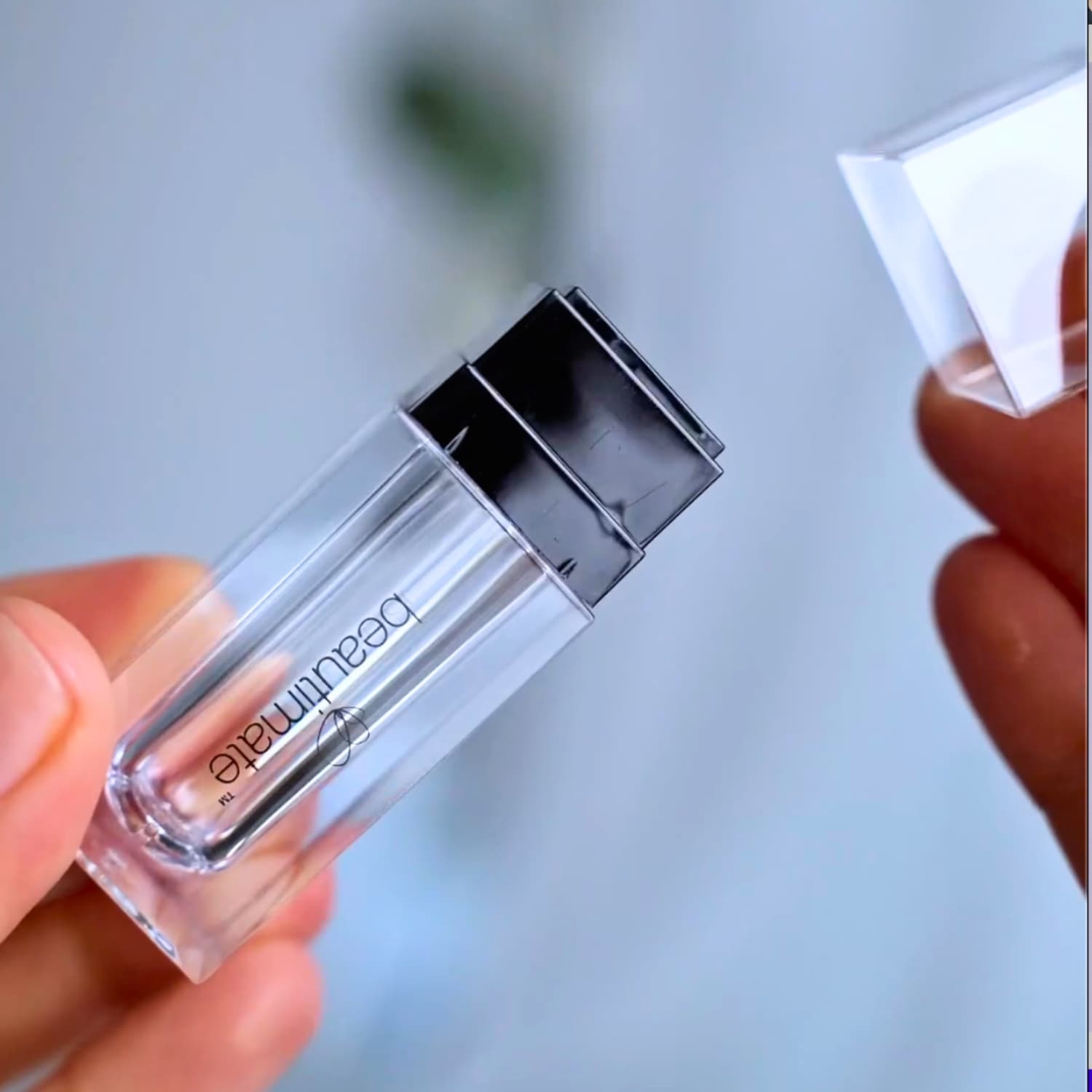 microneedle stamp with protective cap off