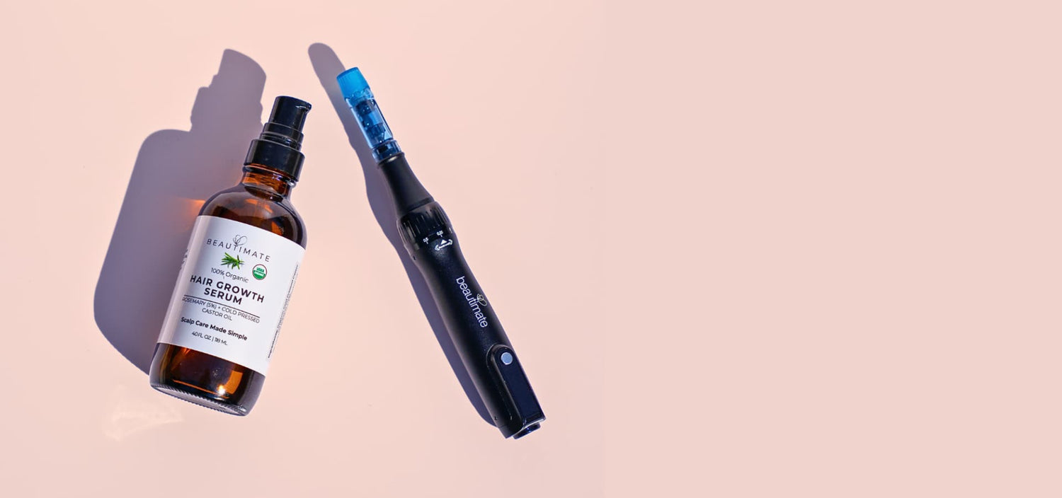 hair growth serum and microneedle pen