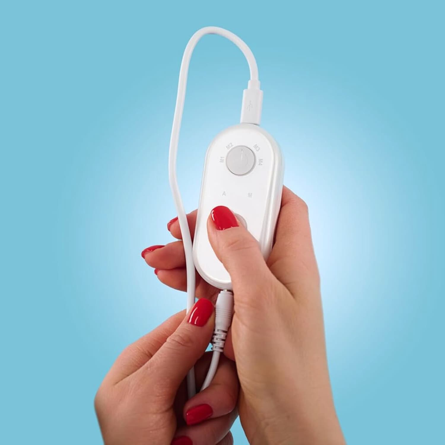 Easy-to-use LED mask control panel with timer and light mode settings