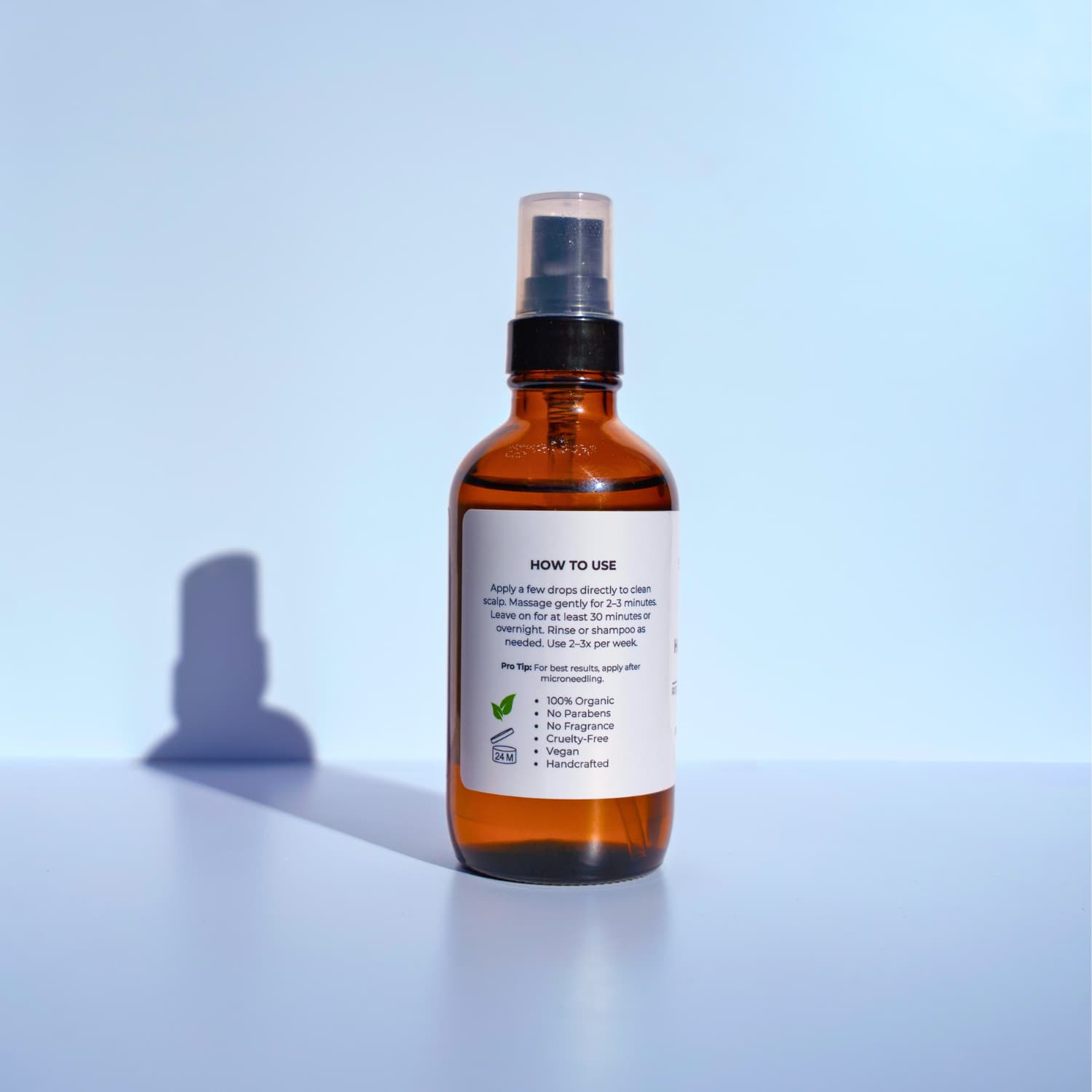 Using Beautimate organic rosemary oil on hairline for thinning edges