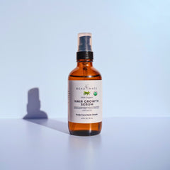USDA organic scalp serum for strengthening roots and promoting hair fullness