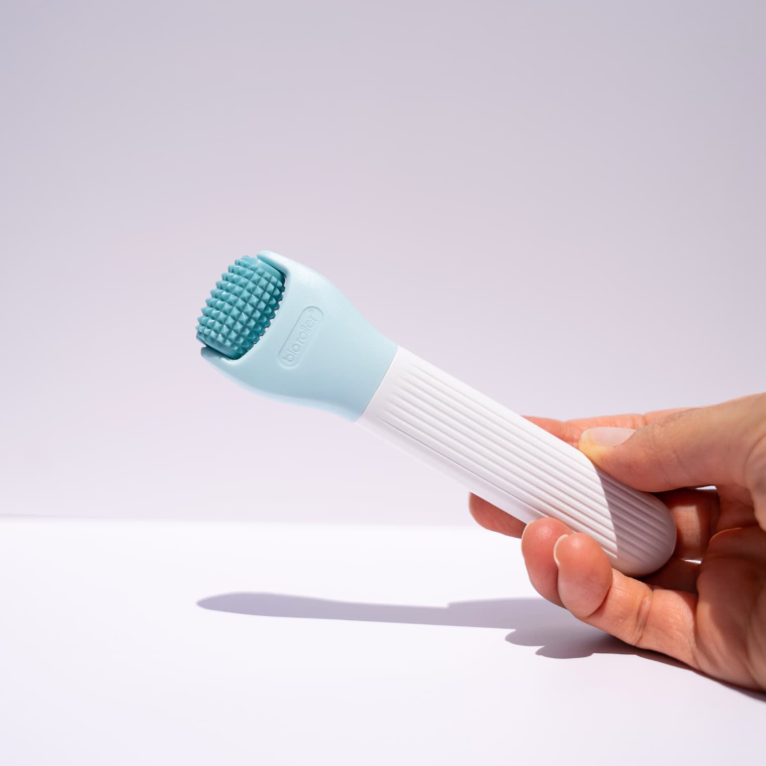 Interchangeable Beautimate roller heads for cleansing, massage, and microneedling