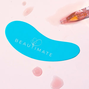 Beautimate reusable silicone eye patches paired with Hyah Serum.